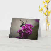 Hummingbird Moth, kaart (Gele Bloem)