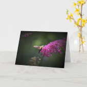 Hummingbird Moth, kaart (Gele Bloem)