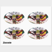 Hummingbird Moth Ovale Sticker (Vel)