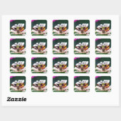 Hummingbird Moth Vierkante Sticker (Vel)