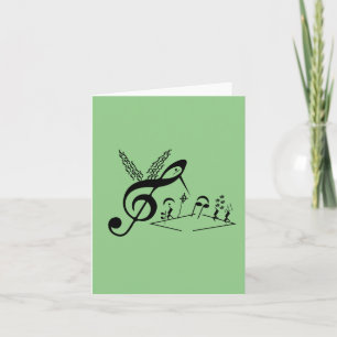 Hummingbird, Music Notes Hummingbird Notitiekaartje