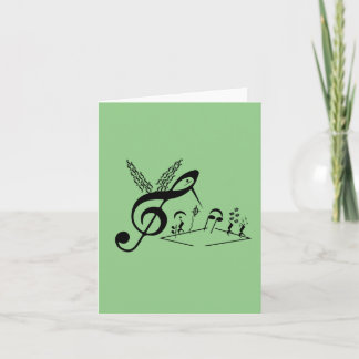 Hummingbird, Music Notes Hummingbird Notitiekaartje