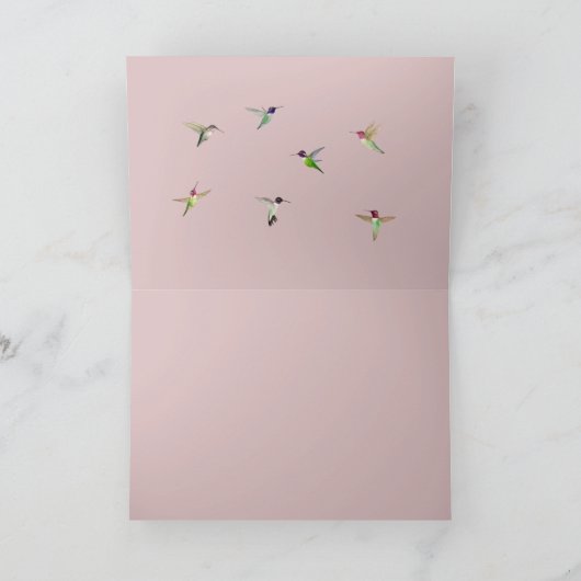 Hummingbird Muttertags Card Kaart (Binnen)