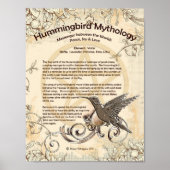 HUMMINGBIRD MYTHOLOGY POSTER (Voorkant)