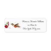 Hummingbird Natuur Waterverf Return Address Label (Voorkant)