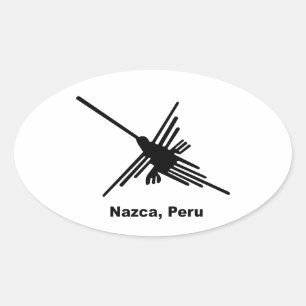 Hummingbird Nazca, Peru Ovale Sticker