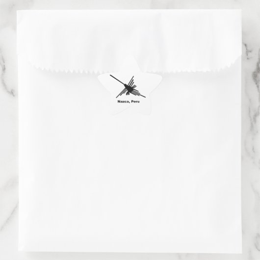 Hummingbird Nazca, Peru Ster Sticker (Tas)
