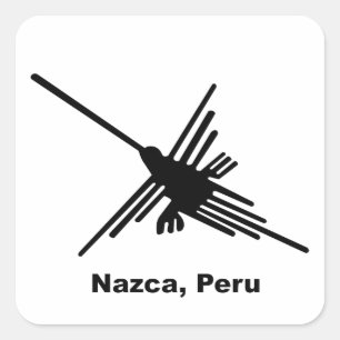 Hummingbird Nazca, Peru Vierkante Sticker