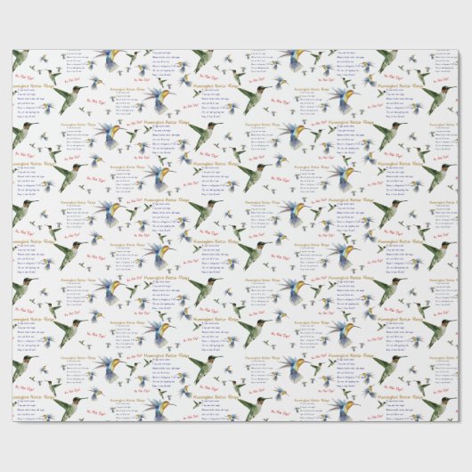 Hummingbird Nectar Recipe Gift Wrap Cadeaupapier (Vlak)