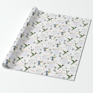 Hummingbird Nectar Recipe Gift Wrap Cadeaupapier