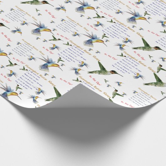 Hummingbird Nectar Recipe Gift Wrap Cadeaupapier (Hoek)