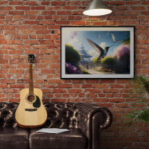 Hummingbird neemt vlucht Poster