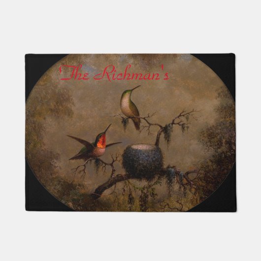 Hummingbird neest Victoriaans hekschilderij Deurmat (Voorkant)