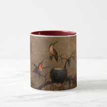 Hummingbird neest Victoriaans hekschilderij