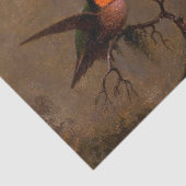 Hummingbird neest Victoriaans hekschilderij Tissuepapier (Detail)