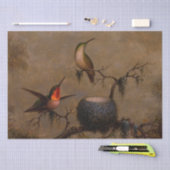 Hummingbird neest Victoriaans hekschilderij Tissuepapier (Craft)