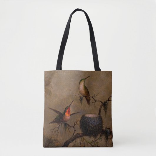 Hummingbird neest Victoriaans hekschilderij Tote Bag (Voorkant)