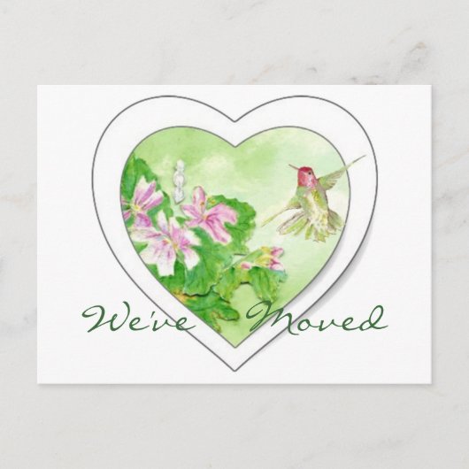 Hummingbird Nieuw Adres, Nieuw Huis Briefkaart (Voorkant)