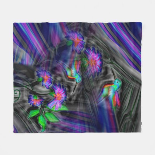 Hummingbird Night Flight Fleece Deken (Voorkant (Horizontaal))