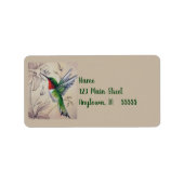 Hummingbird No. 6 Waterverf Art Label (Voorkant)