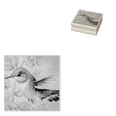 Hummingbird No. 7 Waterverf Art. Rubberstempel (Gestempeld)