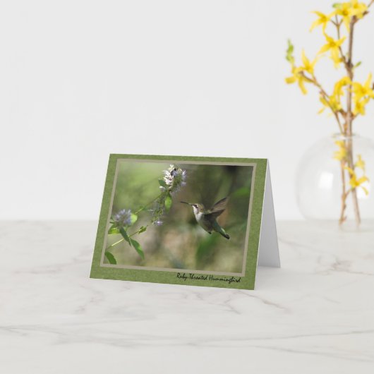 Hummingbird note card kaart (Gele Bloem)
