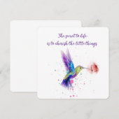 Hummingbird notecard 5x5 notitiekaartje (Voorkant / Achterkant)