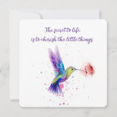 Hummingbird notecard 5x5 notitiekaartje (Voorkant)