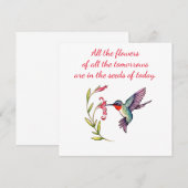 Hummingbird notecard 5x5 notitiekaartje (Voorkant / Achterkant)