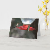 Hummingbird Notecard Kaart (Gele Bloem)