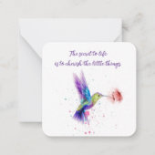 Hummingbird notecard notitiekaartje (Voorkant)