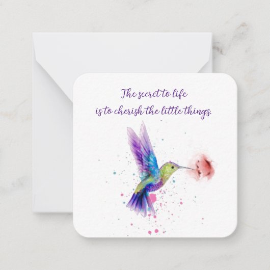 Hummingbird notecard notitiekaartje (Voorkant)