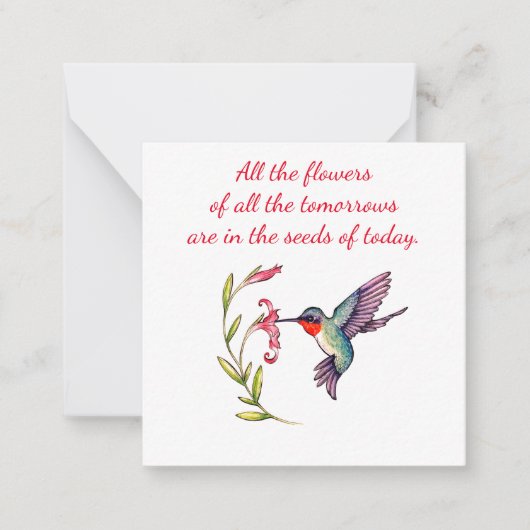 Hummingbird notecard notitiekaartje (Voorkant)