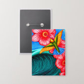 Hummingbird Ocean Button (Voorkant / Achterkant)