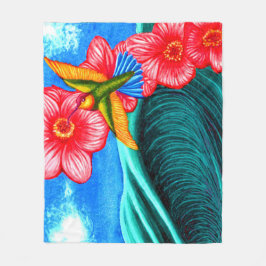 Hummingbird Ocean Fleece Deken
