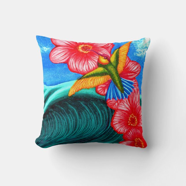Hummingbird Ocean  Kussen (Voorkant)