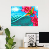 Hummingbird Ocean Poster (Thuiskantoor)