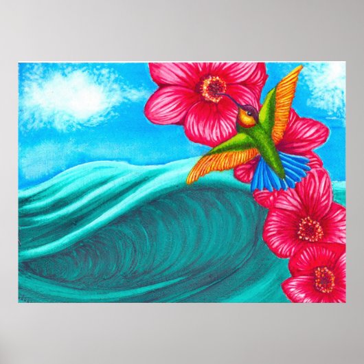 Hummingbird Ocean Poster (Voorkant)