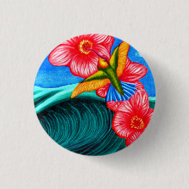 Hummingbird Ocean Ronde Button 3,2 Cm
