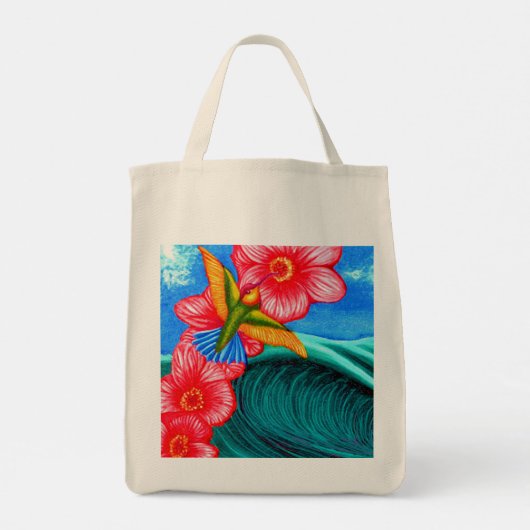 Hummingbird Ocean  Tote Bag (Achterkant)