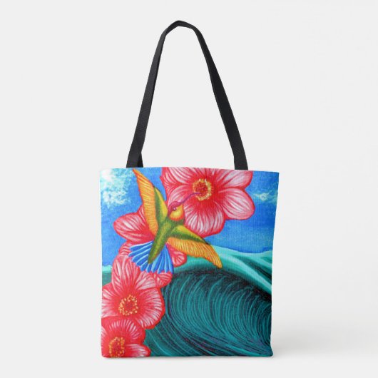 Hummingbird Ocean Tote Bag (Achterkant)