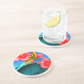 Hummingbird Ocean Zandsteen Onderzetter (Zijkant)