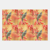 Hummingbird omringd door rode yucca inpakpapier vel (Voorkant 2)