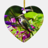 Hummingbird on Hummingbird Mint Keramisch Ornament (Voorkant)