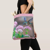 Hummingbird onder Flowers Tote Bag (Dichtbij)