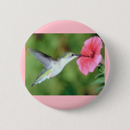 Hummingbird op een ronde Button (Voorkant)