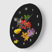 Hummingbird op Flowers Grote Klok (Hoek)