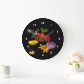 Hummingbird op Flowers Grote Klok (Huis)