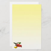 Hummingbird op Zinnia Briefpapier (Voorkant / Achterkant)