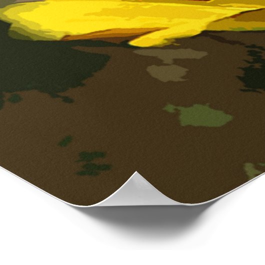 Hummingbird op Zinnias Poster (Hoek)